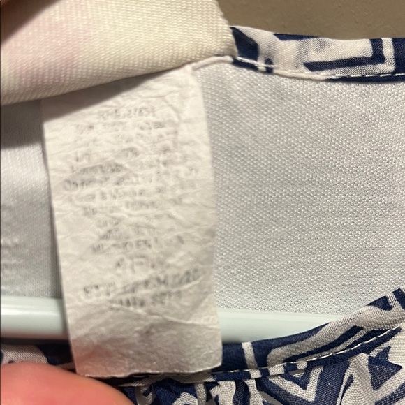 Chic Navy and White Patterned Dress - Picture 4 of 6